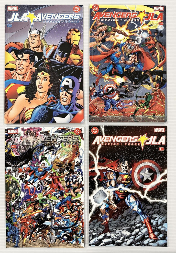 DC Marvel JLA & Avengers #1-4 Comics NM 2003 1st prints Perez Busiek