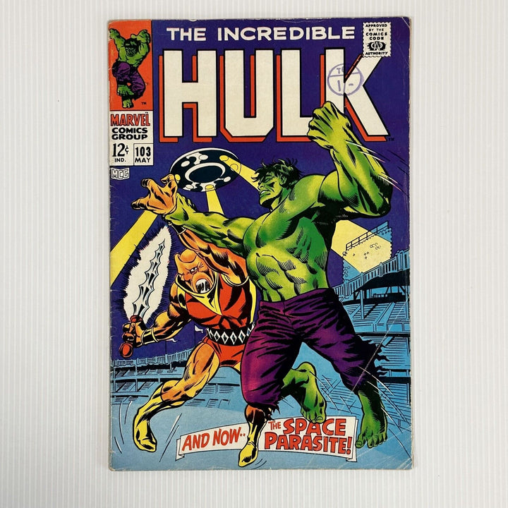 The Incredible Hulk #103 1968 VG/FN Cent Copy Pence Stamp