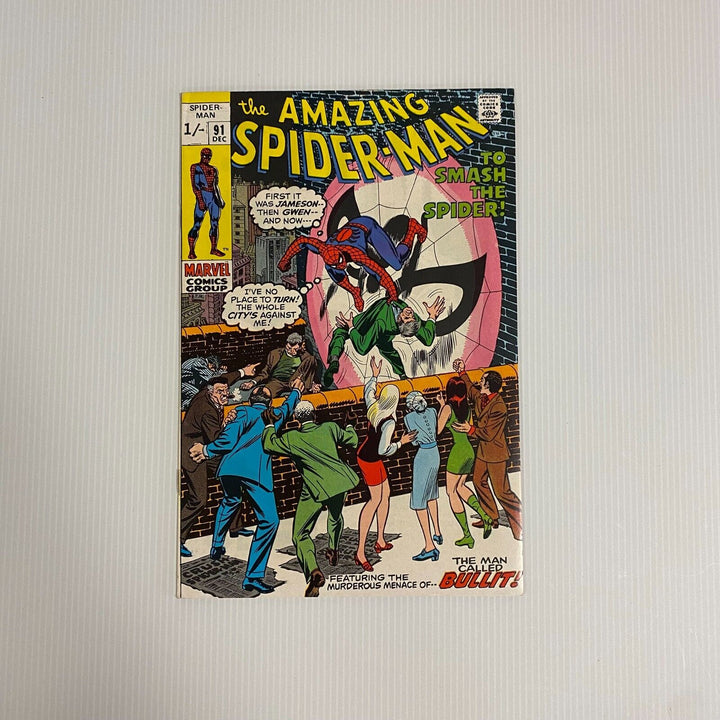 Amazing Spider-Man #91 1970 VF/NM Pence Copy George Stacey Funeral
