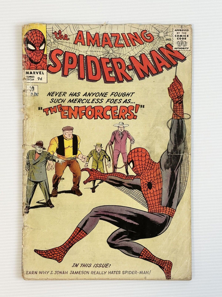 Amazing Spider-Man #10 1964 First appearance of The Enforcers GD Pence Copy