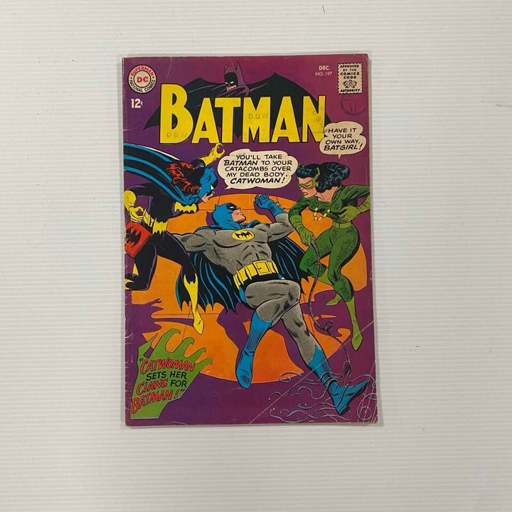 Batman #197 1967 VG Cent Copy Pence Stamp Catwoman & Batgirl