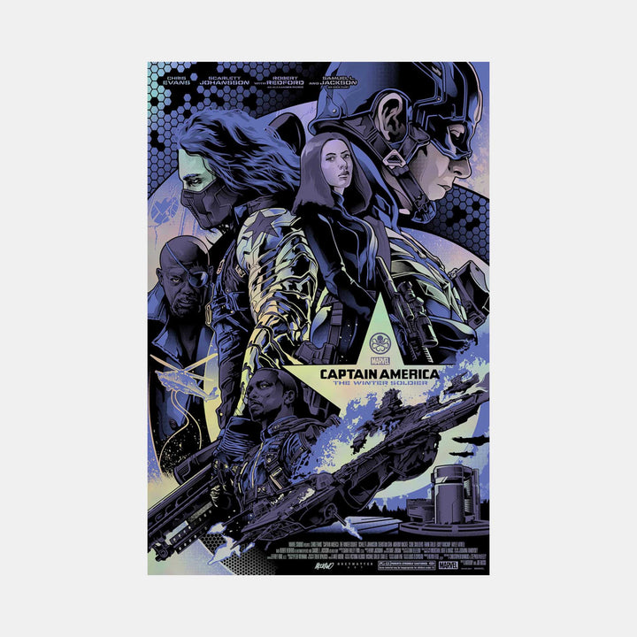 Captain America - Winter Soldier (FOIL VARIANT 2016) By Alexander Laccarino Art Print Poster