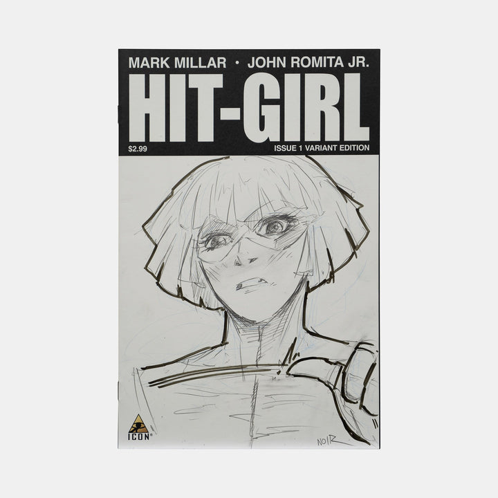 Hit-Girl Original Sketch Cover Original Art Framed by Andres Manuel Labrada