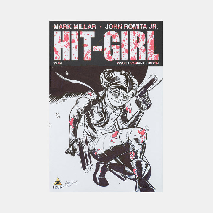 Hit Girl By Greg Kirkpatrick Sketch Cover - worldofsuperheroesuk
