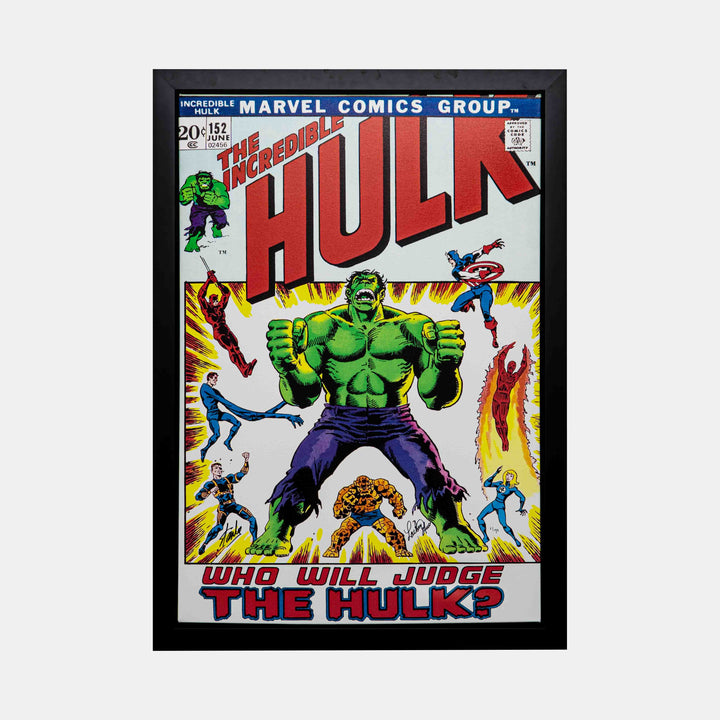 Stan Lee & Lou Ferrigno Signed: Hulk #152 Box Canvas 2/195 Framed