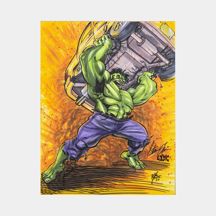 Incredible Hulk Original Art Framed by Steve Lydic - worldofsuperheroesuk