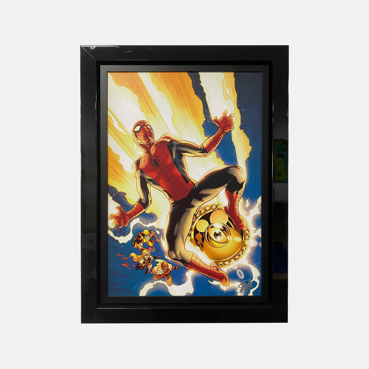 Stan Lee Signed: New Avengers #4 Canvas 10/10 Framed