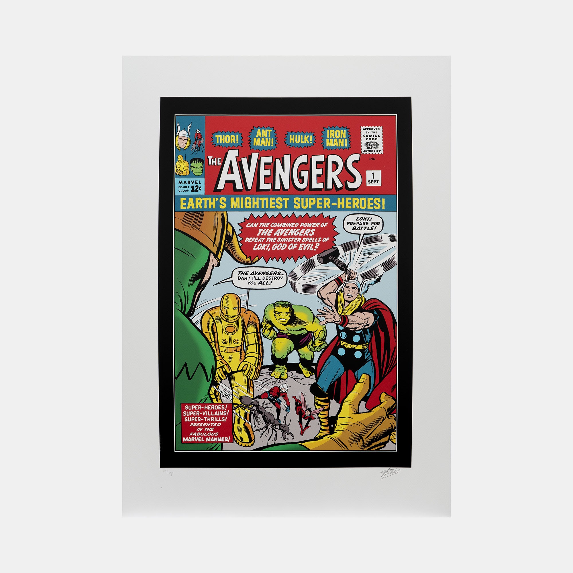 Marvel Superheroes: 12 Prints Edition #54 Signed by Stan Lee (2014)