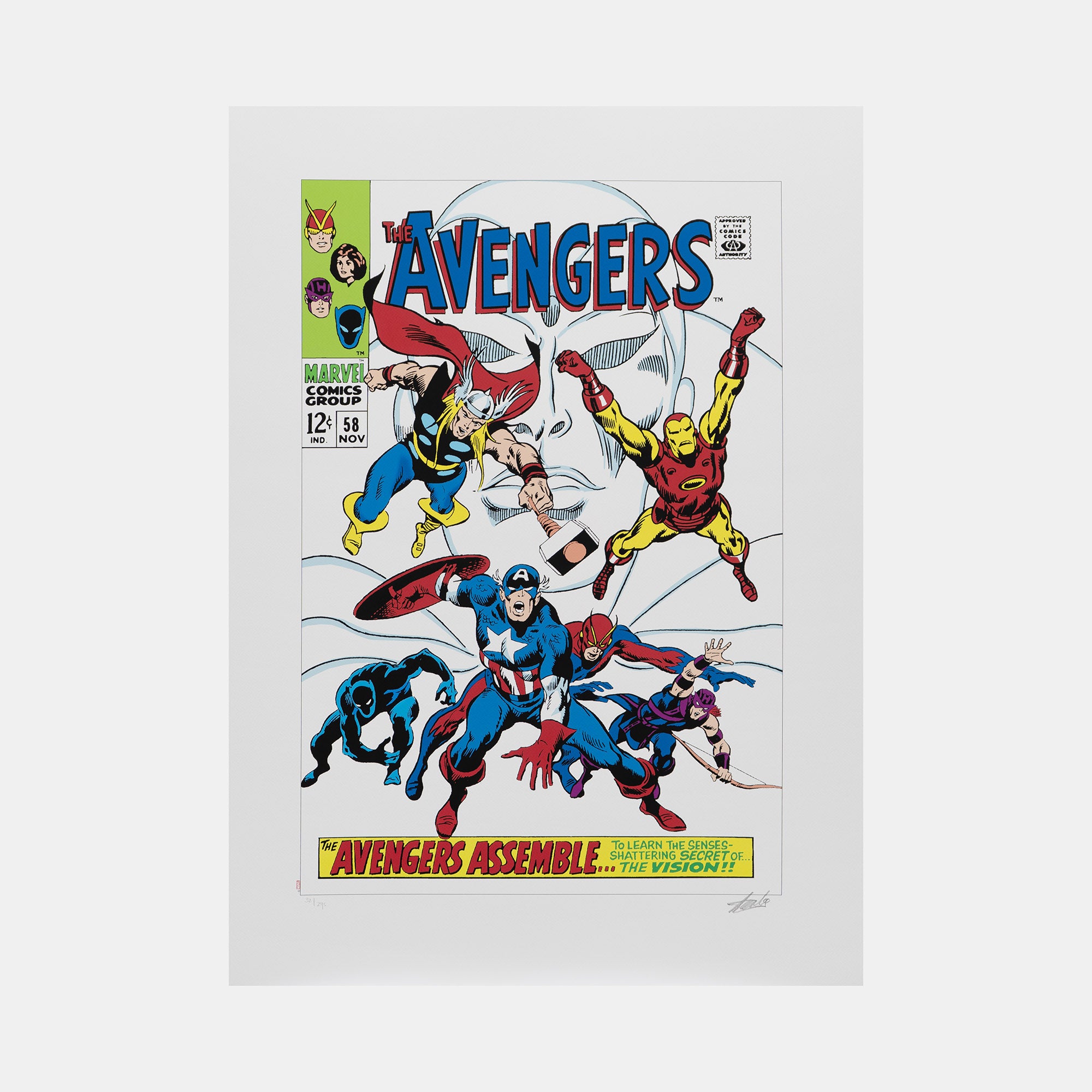 Marvel Superheroes: 12 Prints Edition #54 Signed by Stan Lee (2014)