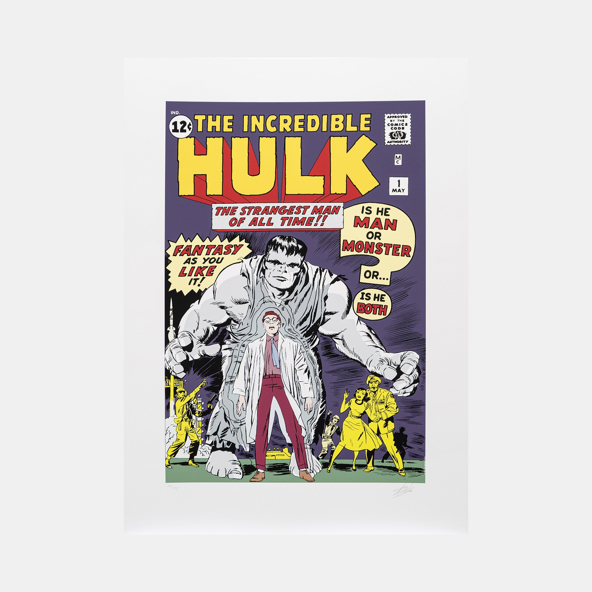 Marvel Superheroes: 12 Prints Edition #54 Signed by Stan Lee (2014)