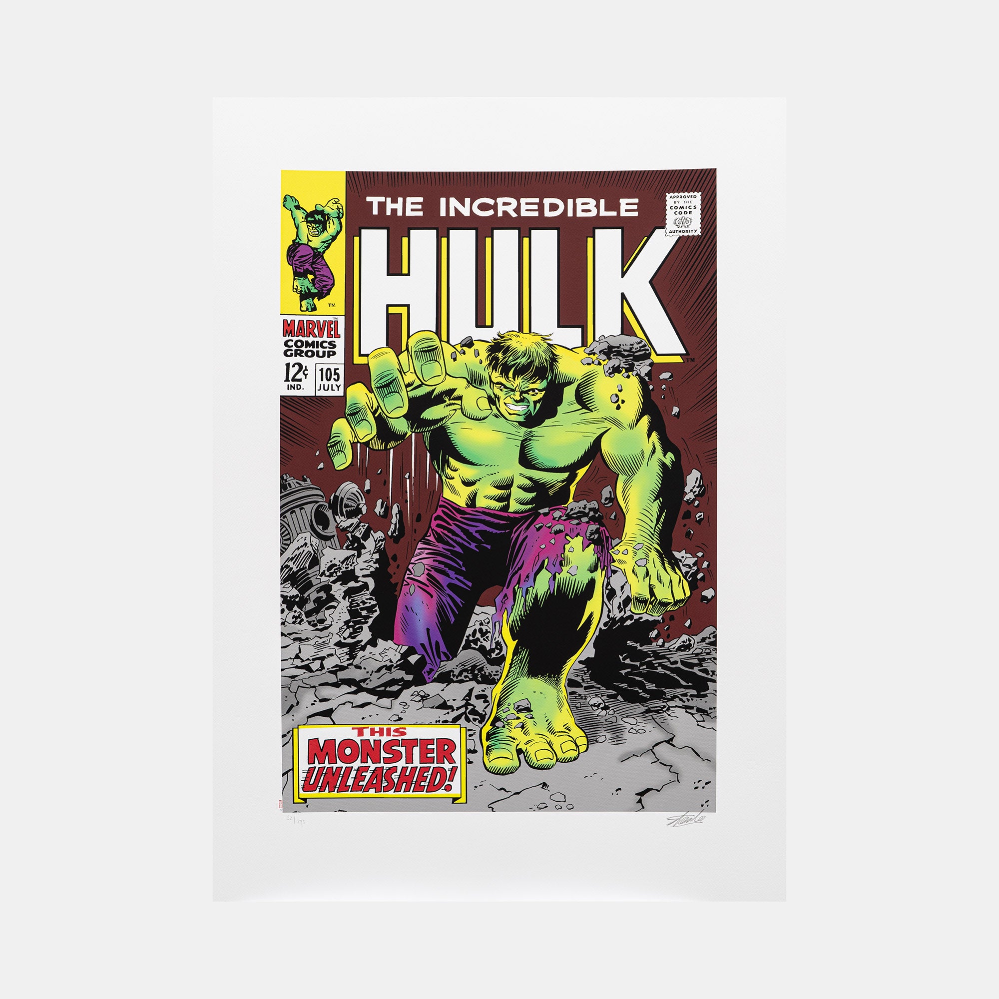 Marvel Superheroes: 12 Prints Edition #54 Signed by Stan Lee (2014)