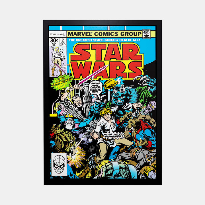 Stan Lee Signed: Star Wars Vol 1. #2 "Six Against the Galaxy" Box Canvas Framed 1/1