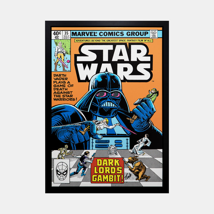 Stan Lee Signed: Star Wars Vol 1 #35 "Dark Lord's Gambit" Box Canvas Framed 1/1