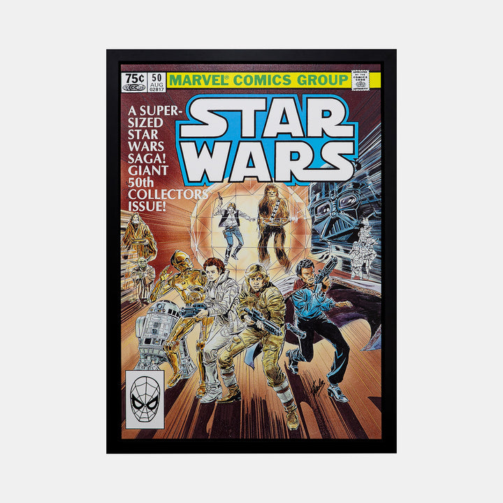 Stan Lee Signed: Star Wars Vol 1 #50 "50th Collectors Issue!" 1/1 Box Canvas Framed