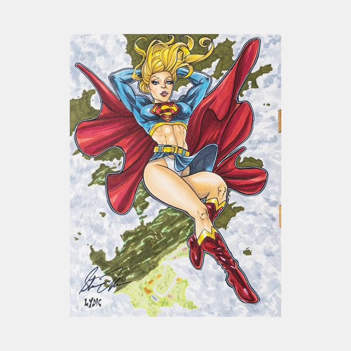 Supergirl Original Art Framed by Steve Lydic