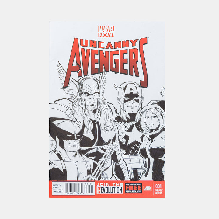 Uncanny Avengers By Greg Kirkpatrick Sketch Cover - worldofsuperheroesuk